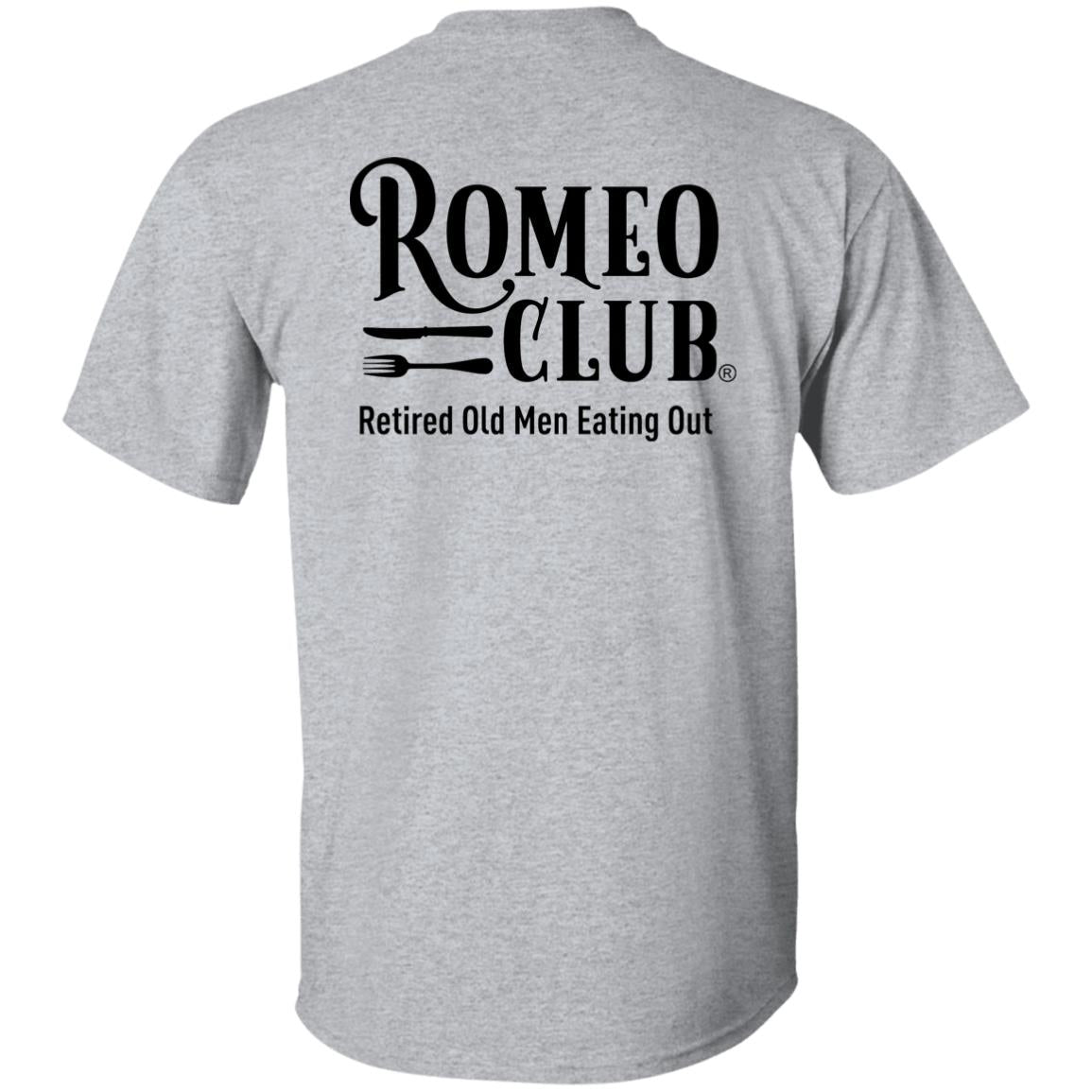 T-Shirt Official ROMEO CLUB® Logo with tag line on back