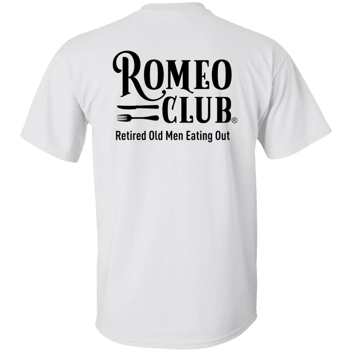 T-Shirt Official ROMEO CLUB® Logo with tag line on back