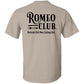 T-Shirt Official ROMEO CLUB®  Logo with tag line on back