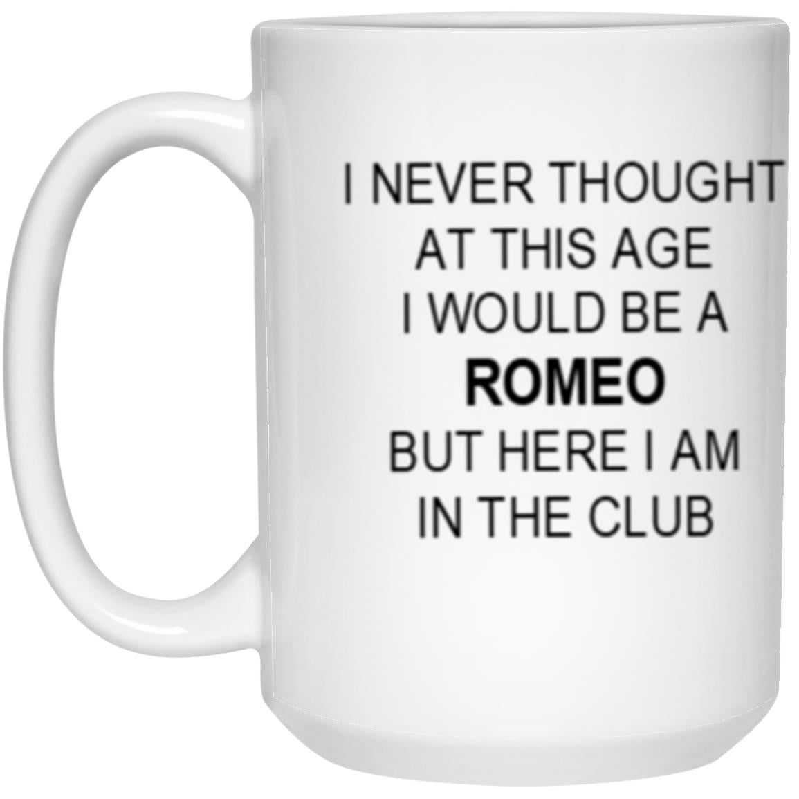 Mug 15 oz. ROMEO CLUB Saying one side, Logo opposite side