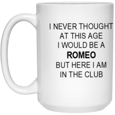 Mug 15 oz. ROMEO CLUB Saying one side, Logo opposite side